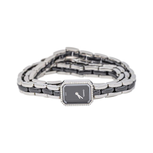 Chanel Première - Montre en acier, céramique et diamants 58 Facettes 5745058RV