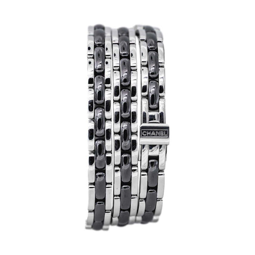Chanel Première - Montre en acier, céramique et diamants 58 Facettes 5745058RV