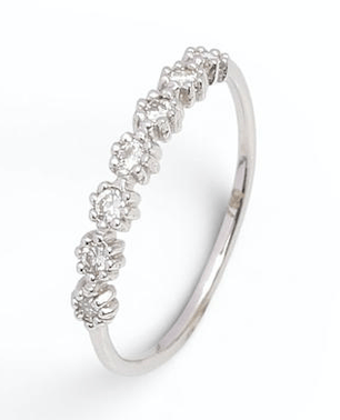 55 Bague fleur en or 18K et diamant 58 Facettes Q244B(958)