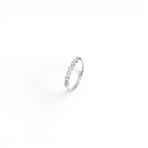 55 Bague fleur en or 18K et diamant 58 Facettes Q244B(958)