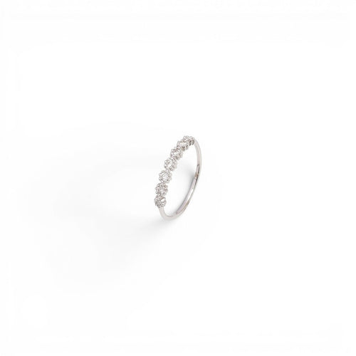 55 Bague fleur en or 18K et diamant 58 Facettes Q244B(958)