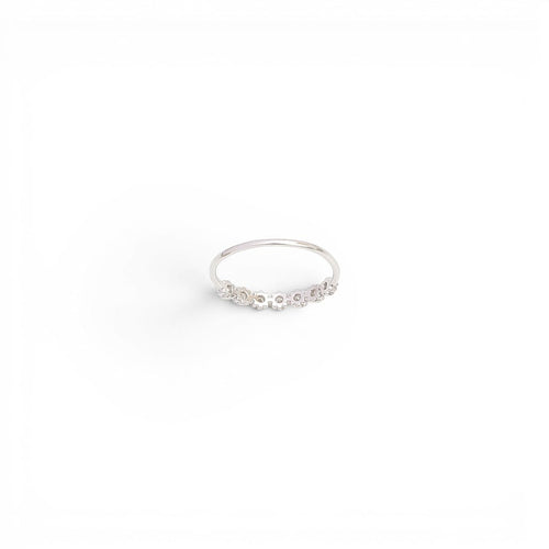 55 Bague fleur en or 18K et diamant 58 Facettes Q244B(958)