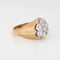 Bague 62 Bague vintage années 1970 - Cluster diamants 1 ct en or jaune 14k 58 Facettes G13623