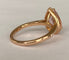 50 Bague halo en or rose 18K avec morganite poire et diamants 58 Facettes ring