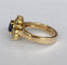 Bague 50 Bague en or jaune 18K avec saphir et diamants 58 Facettes ring