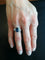 54 Bague en or blanc avec saphir et diamants 58 Facettes 01377