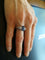 54 Bague en or blanc avec saphir et diamants 58 Facettes 01377