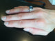 54 Bague en or blanc avec saphir et diamants 58 Facettes 01377