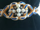 Bracelet ancien en or jaune, émail, perles et diamants 58 Facettes 01380
