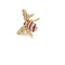 Broche abeille vintage en or jaune 18 carats, rubis et diamants 58 Facettes BAGUE-C02