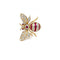 Broche abeille vintage en or jaune 18 carats, rubis et diamants 58 Facettes BAGUE-C02