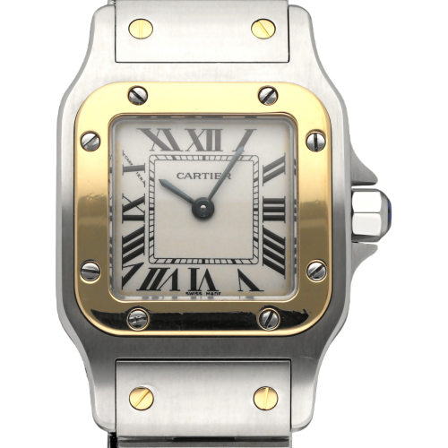 Cartier Santos Galbée - Montre en or et acier