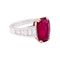 Bague 57 Manalys - Bague en or blanc et jaune, rubis et diamants 58 Facettes 35909