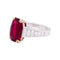 Bague 57 Manalys - Bague en or blanc et jaune, rubis et diamants 58 Facettes 35909