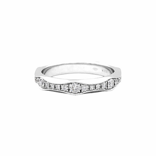 Bague 50 Bulgari Infinito - Alliance en platine et diamants 58 Facettes 35867
