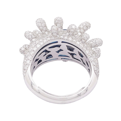 Bague 50 Manalys - Bague en or blanc, diamants et saphir 58 Facettes 35910