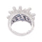 Bague 50 Manalys - Bague en or blanc, diamants et saphir 58 Facettes 35910