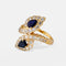 Bague 57 Van Cleef & Arpels - Bague Toi & Moi en or jaune, saphirs et diamants 58 Facettes 325
