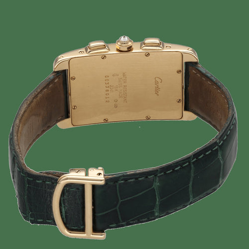 Cartier Tank Américaine - Montre grand modèle en or jaune et diamants 58 Facettes FB11843
