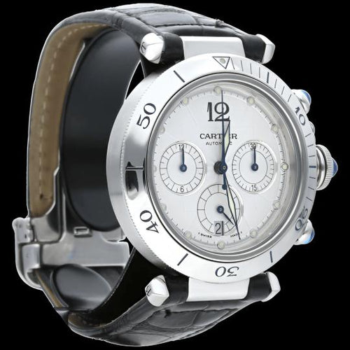 Cartier Pasha - Montre chronographe en acier 58 Facettes MT47449