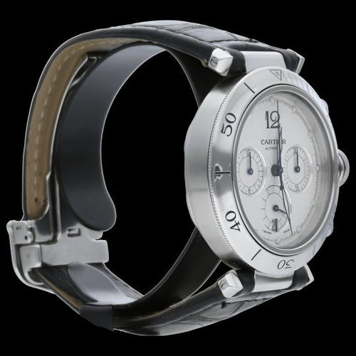 Cartier Pasha - Montre chronographe en acier 58 Facettes MT47449