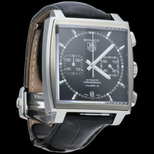 TAG Heuer Monaco - Montre chronographe Calibre 12 en acier 58 Facettes MT47553