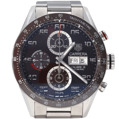 TAG Heuer Carrera - Montre Calibre 16 Chronograph en acier 58 Facettes MT47430