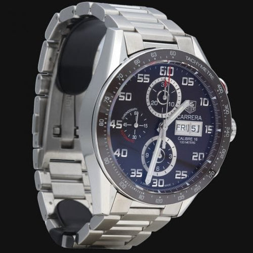TAG Heuer Carrera - Montre Calibre 16 Chronograph en acier 58 Facettes MT47430