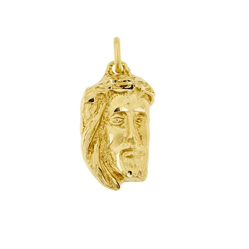 Pendentif visage du Christ en or jaune 58 Facettes 35972