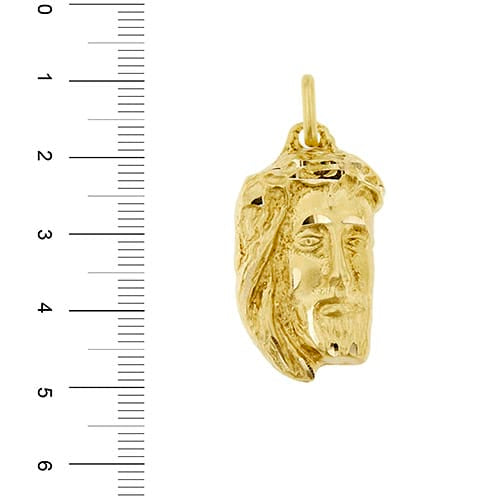 Pendentif visage du Christ en or jaune 58 Facettes 35972