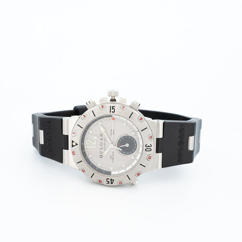 Bulgari Diagono Scuba GMT - Montre automatique 38 mm en acier 58 Facettes 554