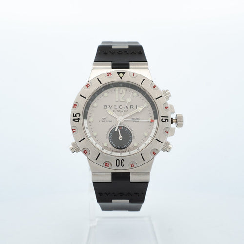 Bulgari Diagono Scuba GMT - Montre automatique 38 mm en acier 58 Facettes 554