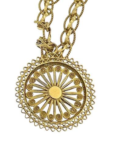 Collier portugais en or jaune 19 carats 58 Facettes C1572D
