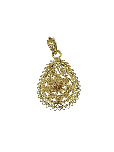 Pendentif Pendentif traditionnel portugais en or jaune 19 carats 58 Facettes P1830D