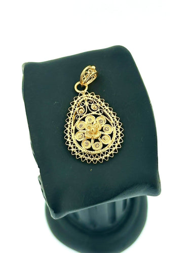 Pendentif Pendentif traditionnel portugais en or jaune 19 carats 58 Facettes P1830D