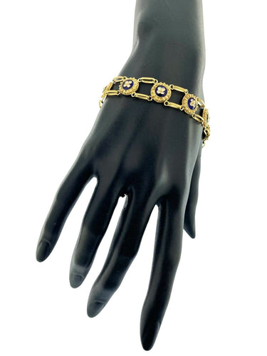 Bracelet traditionnel portugais en or jaune avec émail 58 Facettes BR1552D
