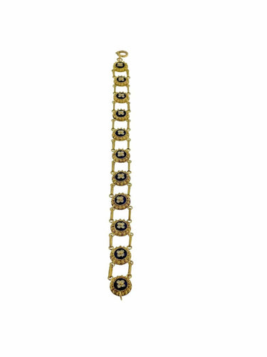 Bracelet traditionnel portugais en or jaune avec émail 58 Facettes BR1552D