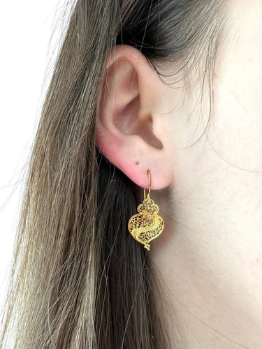 Cœur de Viana - Boucles d'oreilles en or jaune 58 Facettes OR1581D