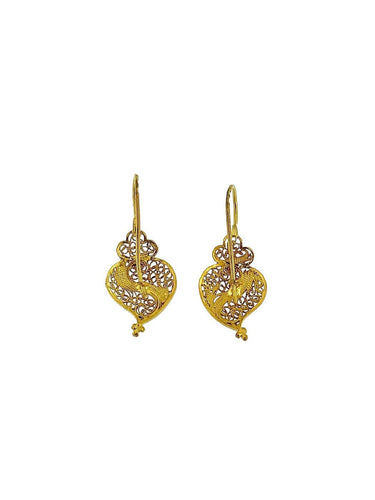 Cœur de Viana - Boucles d'oreilles en or jaune 58 Facettes OR1581D