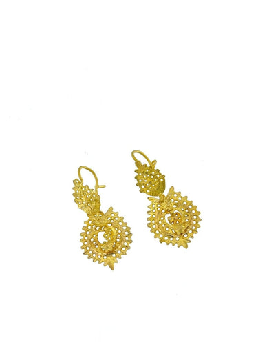 Boucles d'oreilles traditionnelles portugaises en or jaune 58 Facettes OR1577D