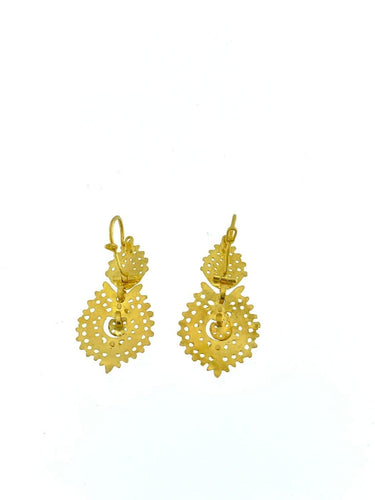 Boucles d'oreilles traditionnelles portugaises en or jaune 58 Facettes OR1577D