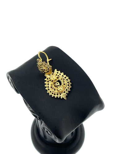 Boucles d'oreilles traditionnelles portugaises en or jaune 58 Facettes OR1577D