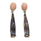 Boucles d'oreilles en or rose, corail, quartz et diamants 58 Facettes TA72