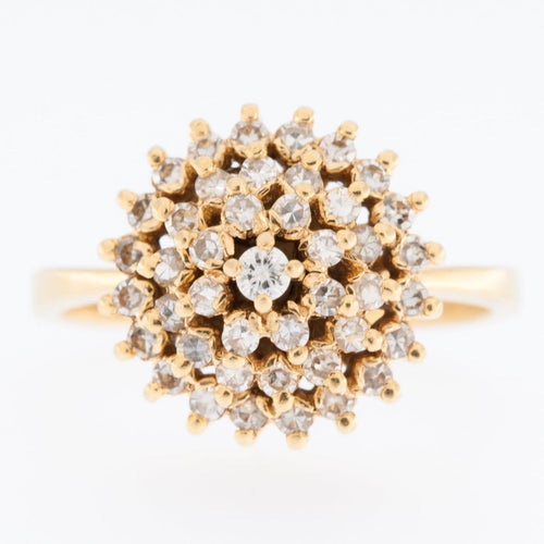 52 Bague portugaise en or jaune 19 carats et diamants 58 Facettes A1526