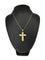 Pendentif croix filigrane en or jaune et rose 58 Facettes P1844D