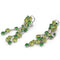 Boucles d'oreilles Cascade - Boucles d'oreilles en or blanc, diamants, péridots et tsavorites 58 Facettes 260177R