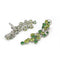 Boucles d'oreilles Cascade - Boucles d'oreilles en or blanc, diamants, péridots et tsavorites 58 Facettes 260177R