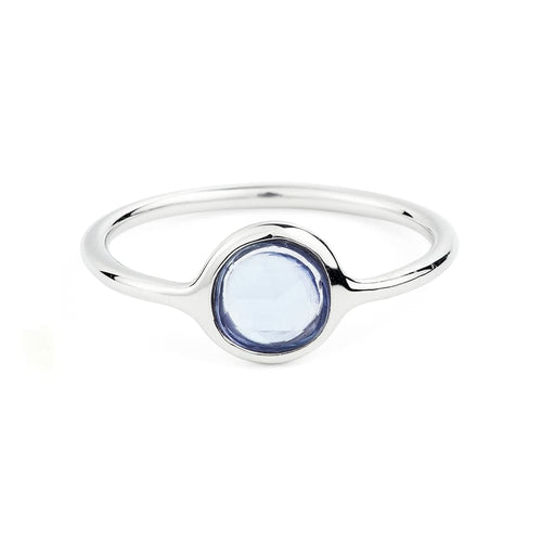 Bague 53 Love More - Bague en or blanc 18K et saphir 58 Facettes GBR1206LB
