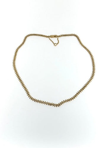 Collier portugais vintage en or jaune 19 ct 58 Facettes C1543D