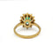 Bague 51 Bague marguerite en or jaune, émeraude et diamants 58 Facettes 260189R